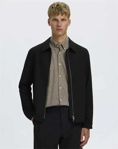 Selected - SLMRegular Finn Zip Jakke - Black 